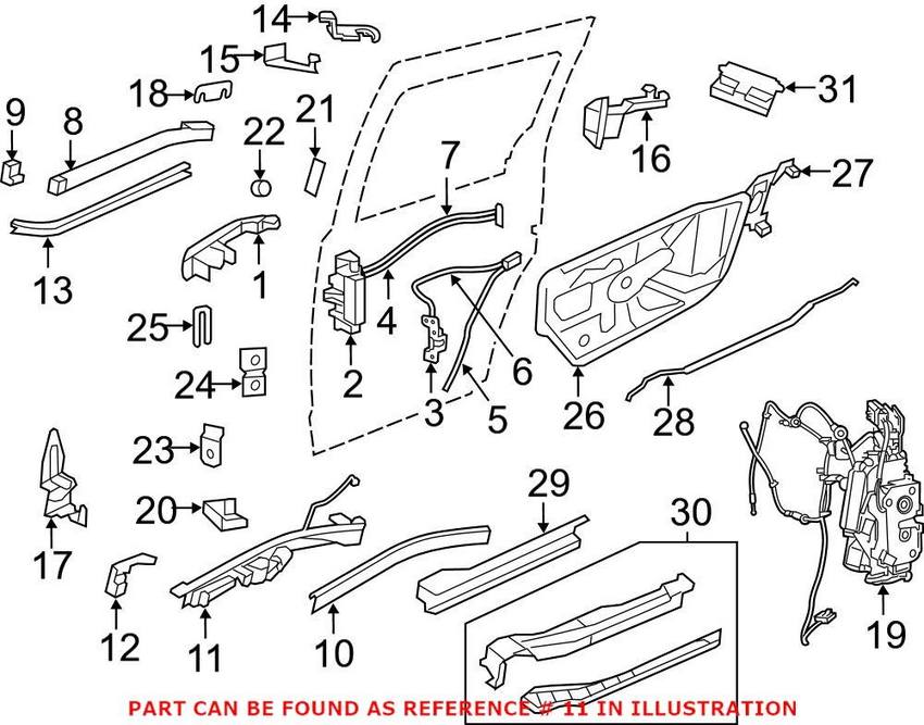 VW Power Sliding Door Motor - Passenger Side 7B0843874R